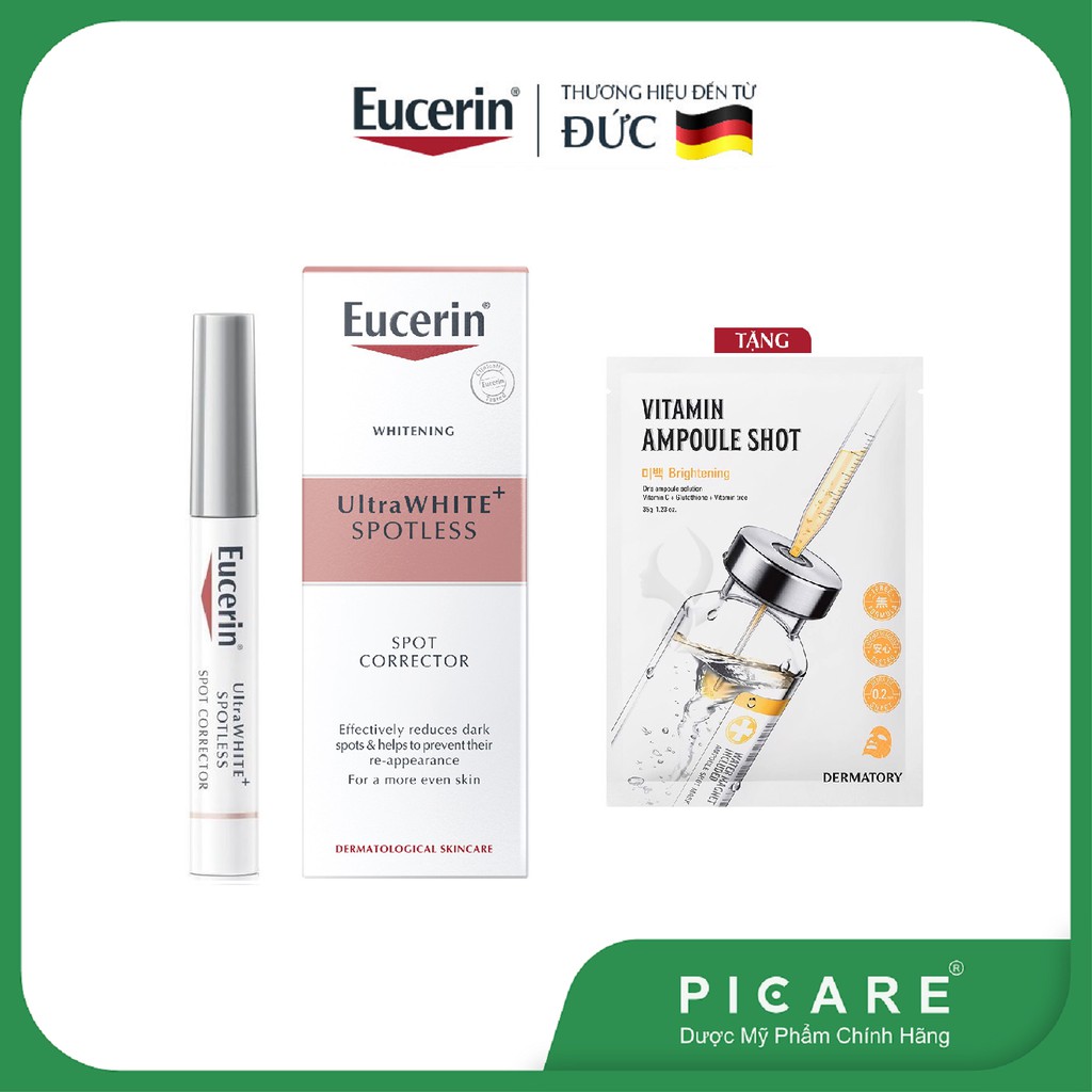 Tinh chất giảm thâm nám Eucerin Ultrawhite + Spotless Spot Corrector 5ml- Hiệu quả sau 2 tuần sử dụng tặng mask Dermator