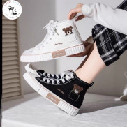 Giày thể thao sneaker cổ cao hình gấu SẴN SIZE 38 (kèm video thật)