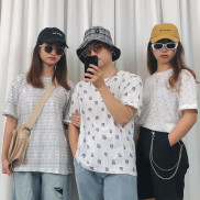 Áo Thun họa tiết xắn tay City Cycle áo phông cộc tay form vừa dáng unisex Hàn Quốc
