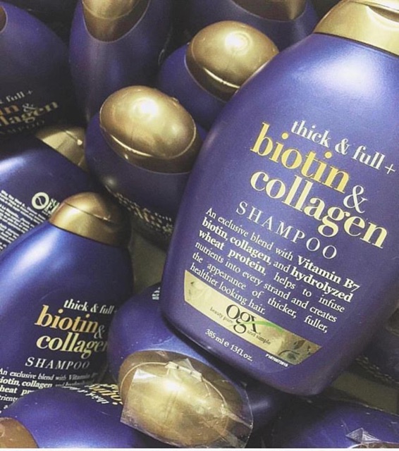 Cặp gội xả Biotin Collagen OGX hỗ trợ mọc tóc chắc khoẻ