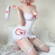 Đồ ngủ sexy cosplay nữ y tá dễ thương hở lưng gợi cảm đồ ngủ sexy 471