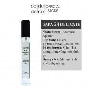 Tinh Dầu Nước Hoa Pháp Code Deco Sapa 24 Delicate 12ml Dạng Xịt - Mát Mẻ, Tinh Khiết, Nhẹ Nhàng