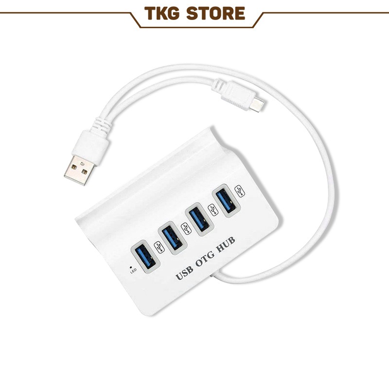 USB OTG HUB - Bộ chia cổng USB có hỗ trợ OTG kết nối với điện thoại