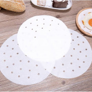Giấy nến đục lỗ size 23 cm combo 100 tờ loại 1 không bị mủn dung cho nồi chiên không dầu