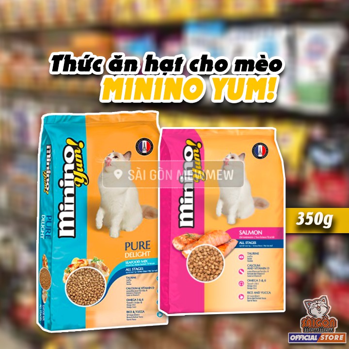 MININO YUM thức ăn hạt cho mèo gói 350gr