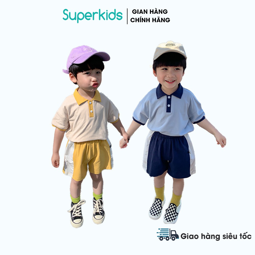 Bộ cổ tàu phối màu cho bé 8-18kg QATE661
