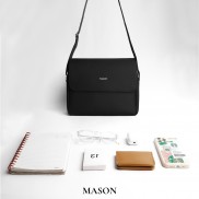Túi đeo chéo Nam nữ Unisex đựng Ipad Rush Bag vải Oxford nhập khẩu chống thấm nước thương hiệu Mason - M11