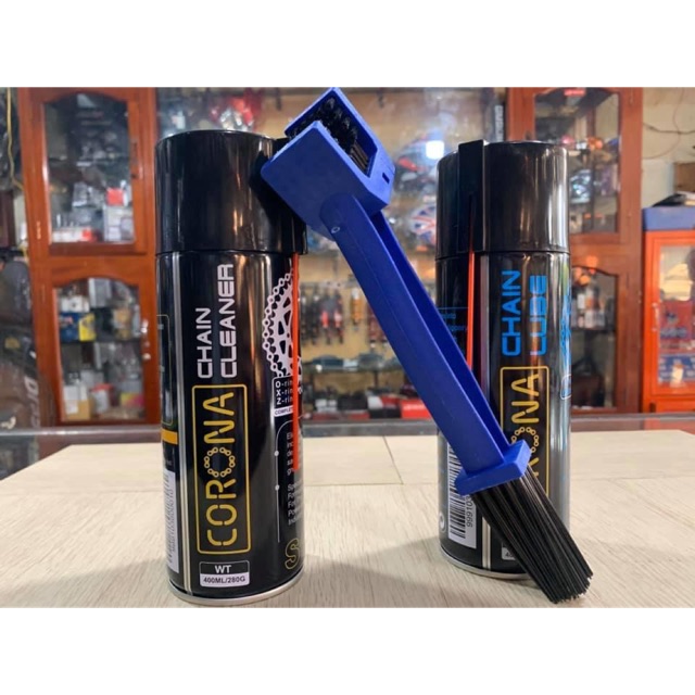 (FREESHIP) COMBO RỬA + DƯỠNG XÍCH CHÍNH HÃNG CORONA 400ML/CHAI + TẶNG KÈM CHỔI CỌ XÍCH 3D