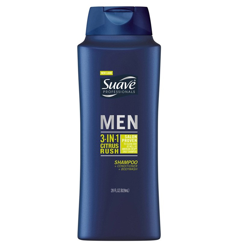 Dầu Gội Nam Suave Professionals Men 3 In 1 828ml