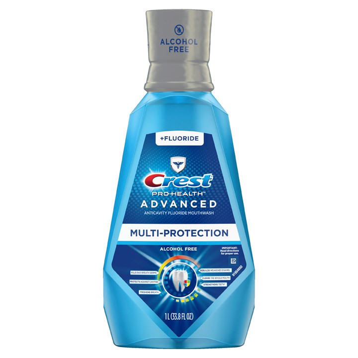 Nước Súc Miệng Crest Pro-Health Advantage Multi Protection - Mint Chai 1 Lít