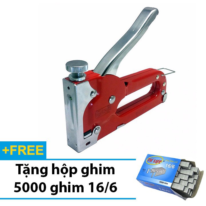 Súng Bắn Ghim, Kìm Bắn Đinh Ghim TOP Cầm Tay Có Tăng Lực, Đa Năng, Tiện Lợi - Tặng hộp 5000 ghim 16/6