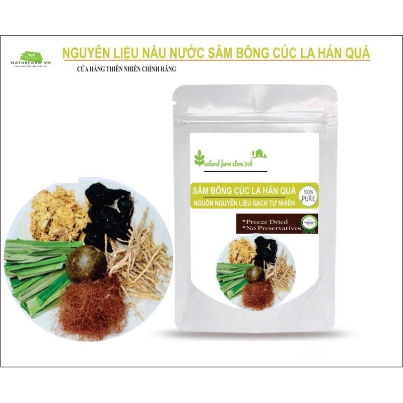 Trà sâm bông cúc bí đao rong biển la hán quả