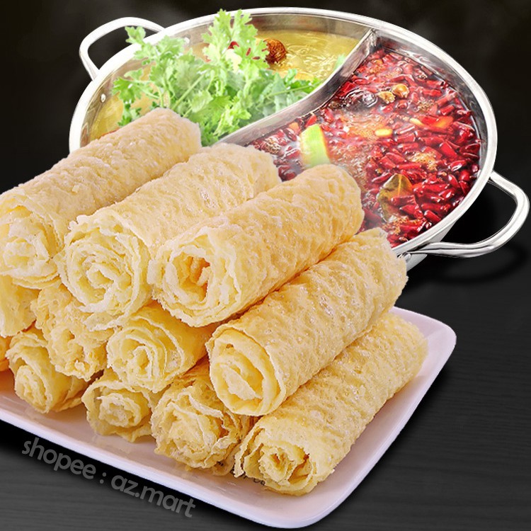 Hủ Trúc Cuộn Ring Roll Trong Haidilao - Tàu Hủ Ky Nhúng Thả Lẩu Malaysia