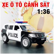 Mô hình xe ô tô cảnh sát bằng kim loại 1:36 xe đồ chơi trẻ em
