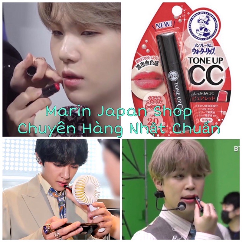 Thần Tượng BTS Dùng son Hot Son dưỡng có màu Tone Up CC của Mentholatum Nhật Bản Cheap moment BTS