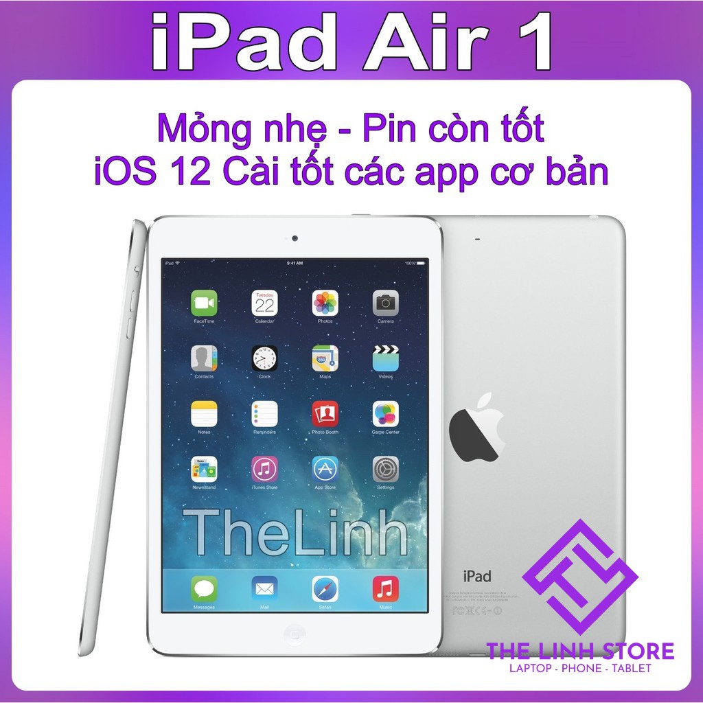 Máy tính bảng iPad Air 1 - Tặng bao da