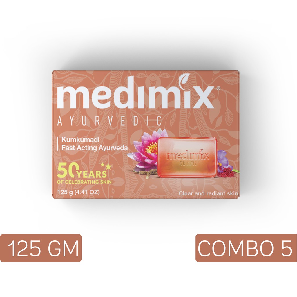 Set 5 Xà phòng Medimix Kumkumadi Nghệ Tây 125g/bánh