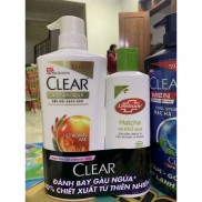 DẦU GỘI ĐẦU CLEAR THẢO DƯỢC VÒI 650ML tặng sữa tắm lifebuoy 200g