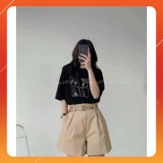 Set đồ nữ cá tính Ulzzang đi chơi mua hè giá rẻ Áo phông tay lỡ quần short SNOOPY SDN01