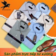 áo sơ mi nam ngắn tay sọc caro CAO CẤP form regular loại sơ mi công sở vải cotton đẹp ASHN40