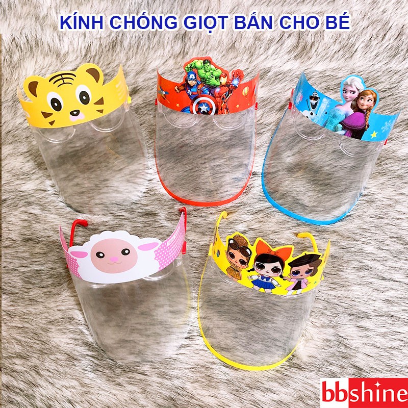 Kính chống giọt bắn cho bé, Kính chống giọt bắn trẻ em 3-10 tuổi chống hầm hơi an toàn tiện lợi cho bé BBShine - K022
