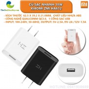 Củ sạc nhanh 18W Xiaomi Zmi HA612 màu ngẫu nhiên dành cho iphone củ sạc xiaomi 18W cốc sạc xiaomi zmi ha củ sạc 18W