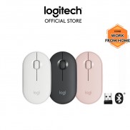 Chuột không dây Logitech Pebble M350 - Kết nối Bluetooth/USB, nhỏ gọn, thiết kế mỏng, giảm ồn, phù hợp Mac / PC / Laptop