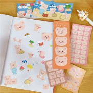 LYANWN Sticker dán trang trí điện thoại hình chú gấu đáng yêu DIY