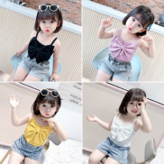 ÁO NƠ 2 DÂY THUN TĂM CỰC DỄ THƯƠNG CHO BÉ