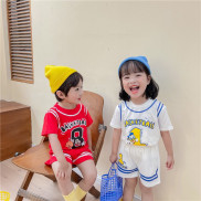 BỘ QUẦN ÁO CỘC TAY BASKETBALL CHO BÉ 8-18Kg