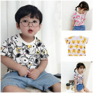 ÁO CỘC TAY THÔNG HƠI HOẠT HÌNH DỄ THƯƠNG CHO BÉ