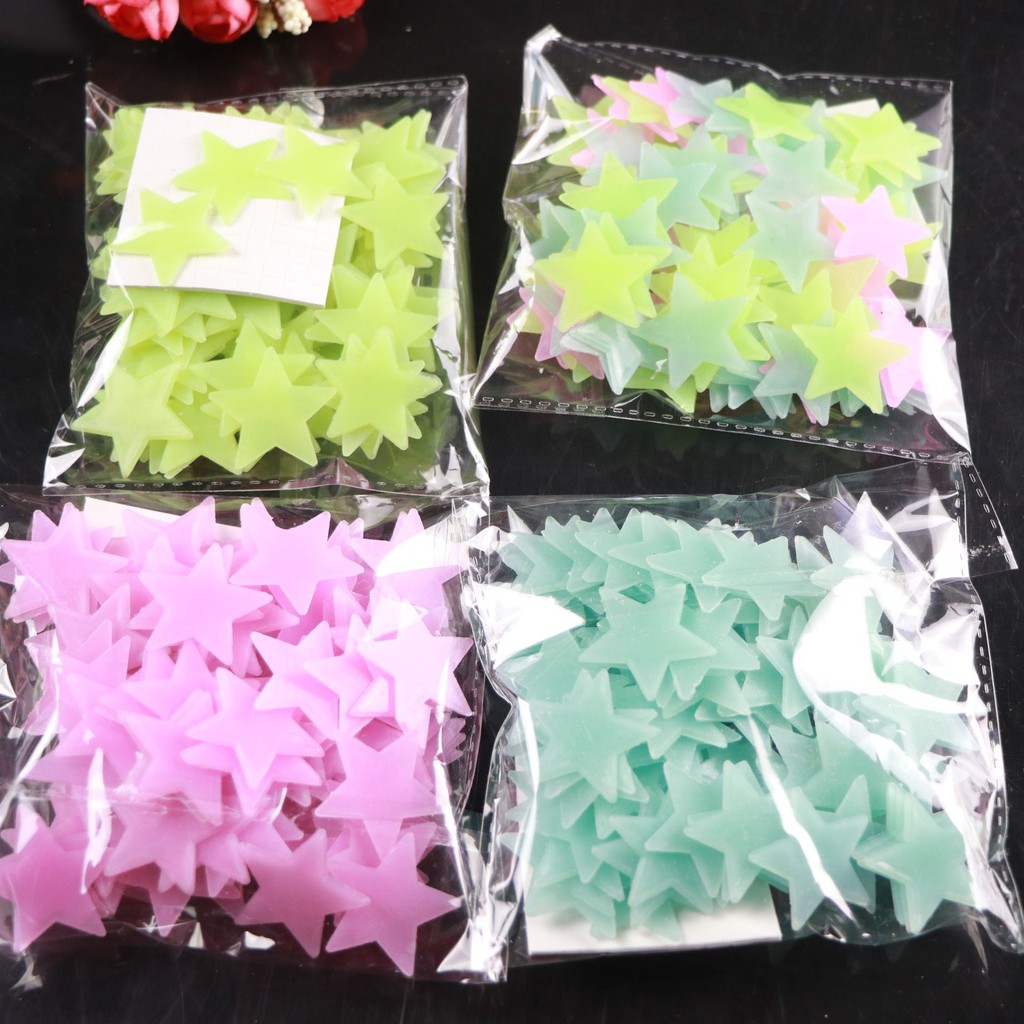 Ngôi sao dạ quang 1 bịch 100 cái