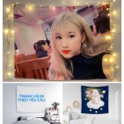 Tranh vải treo tường in theo hình khách gửi, thảm decor in theo yêu cầu