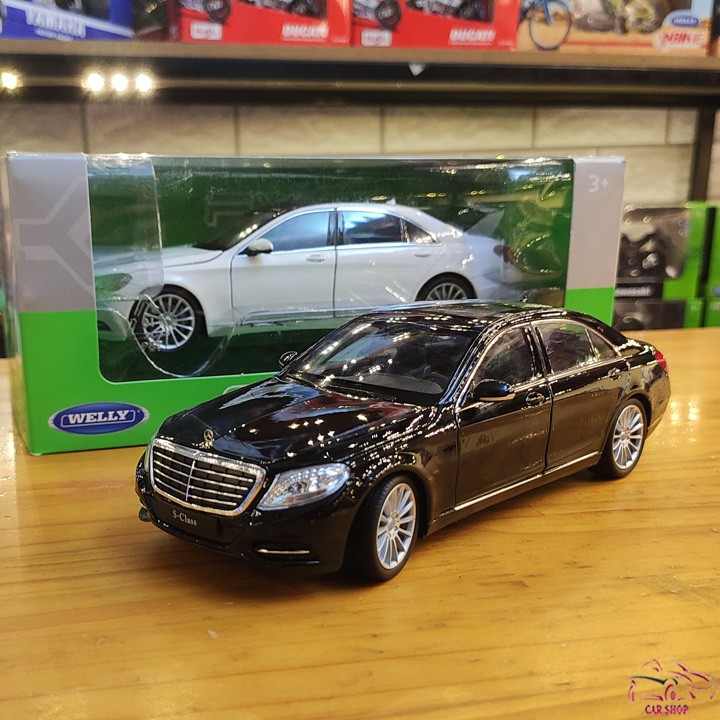 Xe Mô Hình - Mô hình xe Sắt Mercedes-Benz S500 Welly FX tỉ lệ 1:24 màu đen