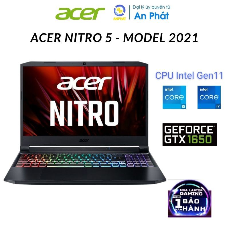 Laptop Acer Gaming Nitro 5 - Model 2021 - Chip Intel Gen11 (AN515-56-51N4 / AN515-56-79U2)