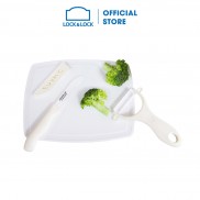 Bộ dao nhà bếp 4 món Lock&Lock Cookplus bằng sứ màu trắng CKK503WHT