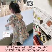 RẬP GIẤY ( Bản vẽ) _RG182_rập váy bé gái