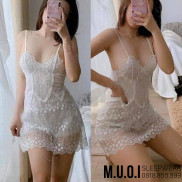 SX 34- Váy ngủ ren sexy pha lê siêu đẹp QUẢNG CHÂU  cao cấp - Hàng có sẵn( video kèm ảnh thật)