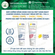Kem chống nắng dành cho Da mặt hàng ngày Cancer Council Face Day Wear SPF 50+/ PA ++++
