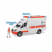 Đồ chơi Mô hình Xe Cứu Thương Mercedes-Benz BRUDER BRU02536