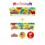 Đồ Chơi PLAYDOH Combo Bột Nặn 4 Màu Và Bột Nặn 4 Màu Mini CBB5517-23241-25