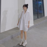 Áo váy sơ mi oversize Bazic one