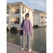 Quần jeans ống rộng cạp cao