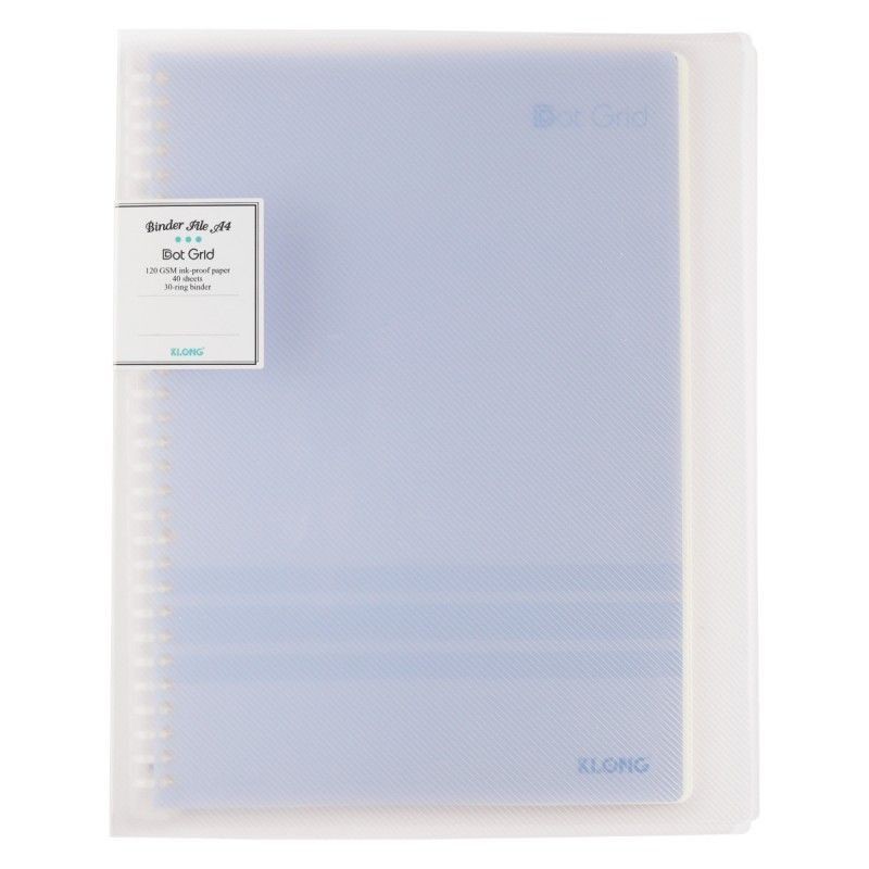 Sổ Dot Grid/ Caro file nhựa kẹp còng klong A4/ B5 - 40 tờ ; MS: 545 /555