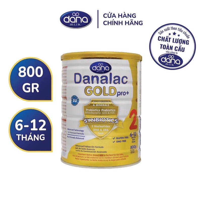 Sữa bột Danalac Gold pro+ - Hộp 800g