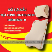 Gối tựa đầu tựa lưng ô tô Fuman cao su non cao cấp- Loại có dây đai giữ phía sau tựa lưng