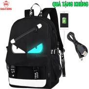 Balo nam nữ đi học thời trang phát sáng Baloking hình Mắt độc đáo - TẶNG cáp sạc USB - Cặp đi học HOT nhất 2021
