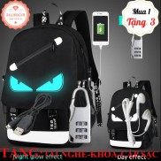 Balo đi học nam nữ phát sáng hình Mắt Tặng ( TAI NGHE, KHÓA SỐ, CÁP SẠC) Balô đựng laptop cặc học sinh 2021