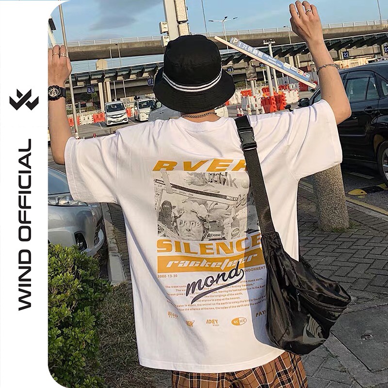 Áo thun form rộng WIND phông unisex tay lỡ RVER thoi trang nam nữ oversize ulzzang