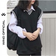 Áo gile unisex WIND form rộng Gile Basic Tea nam nữ oversize phong cách ulzzang